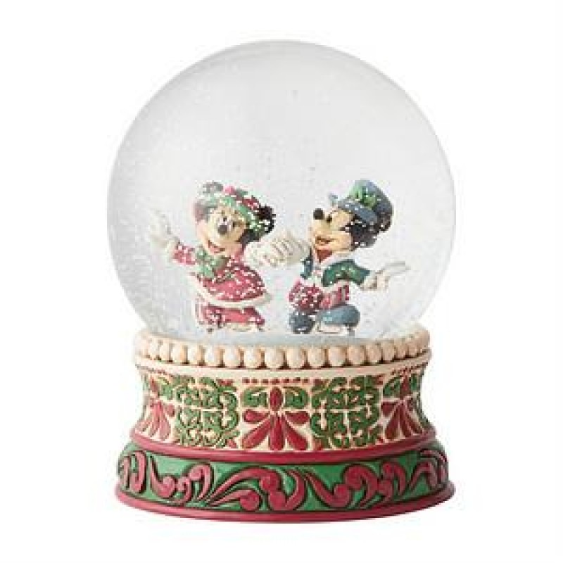 Mickey and Minnie Victorian Christmas Waterball 15.5cm