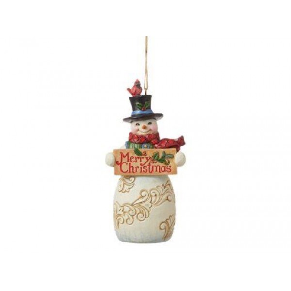 Snowman with Sign Hanging Ornament Snowman with Sign Hanging Ornament