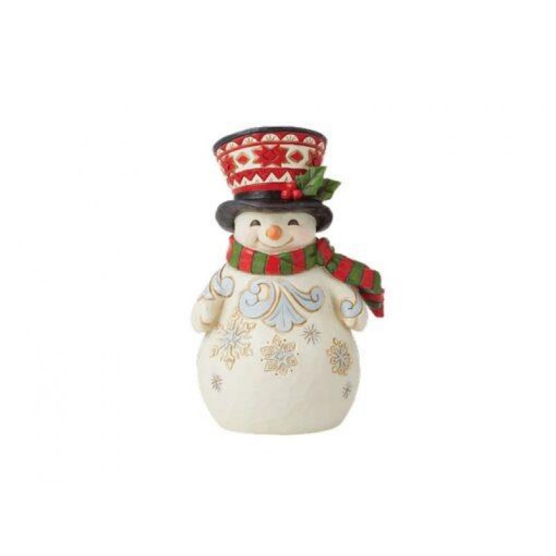 Snowman with Large Hat Pint Sized Figurine