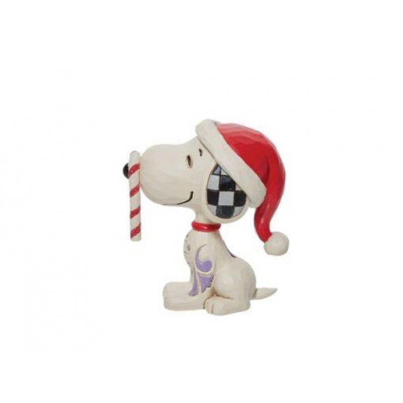 Snoopy with Candy Cane Mini Figurine