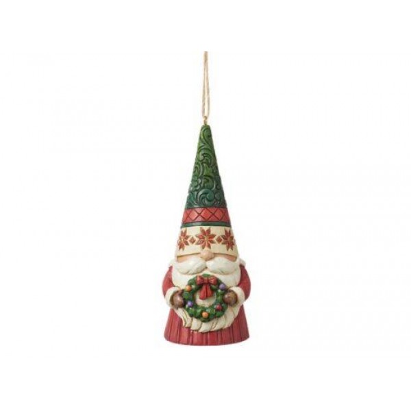 Gnome with Wreath Hanging Ornament Gnome with Wreath Hanging Ornament