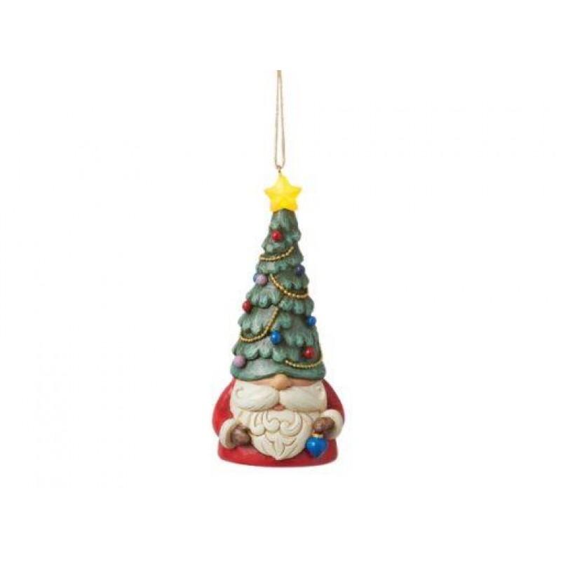 Gnome with LED Christmas Tree Hat Hanging Ornament