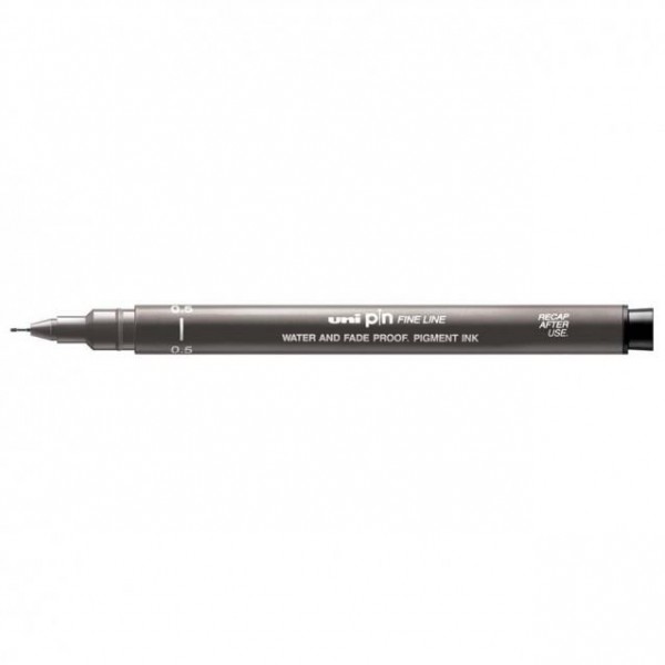 UNI Μαρκαδόρος Λεπτής Γραφής Dark Grey 0.5
