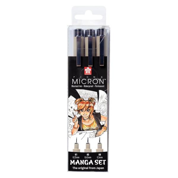Pigma Micron Manga Σετ 3 Fineliners 01-05-08 Pigma Micron Manga Σετ 3 Fineliners 01-05-08