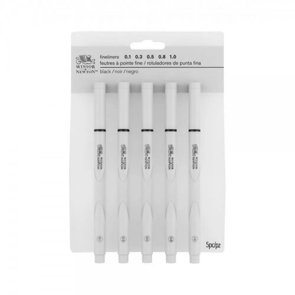 Winsor n Newton 5 Μαύρα Μαρκαδοράκια Fineliners