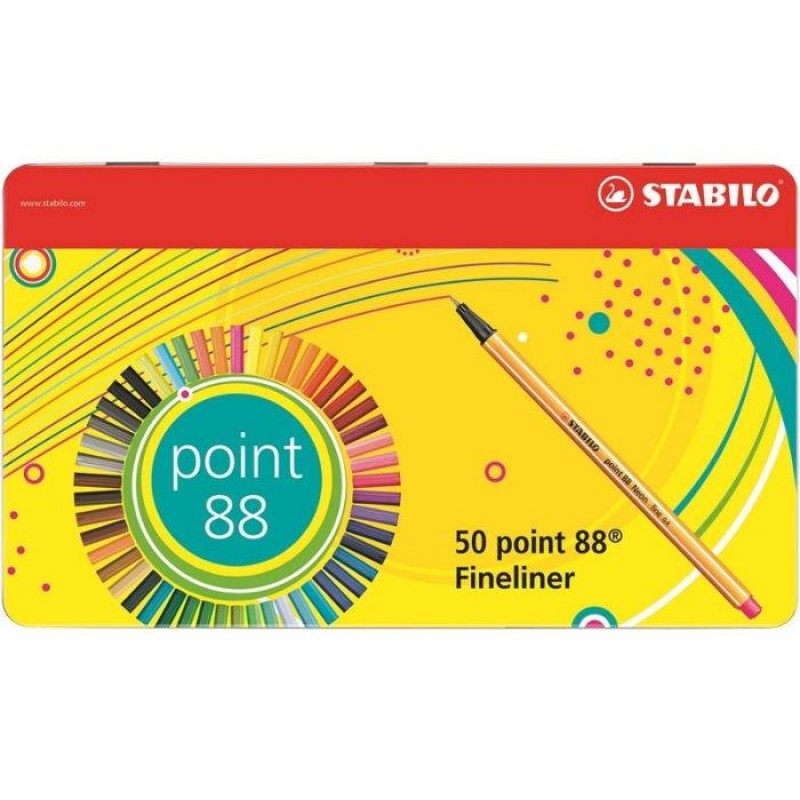 Μαρκαδόροι Stabilo Point 88 Fineliners Σετ 50τεμ