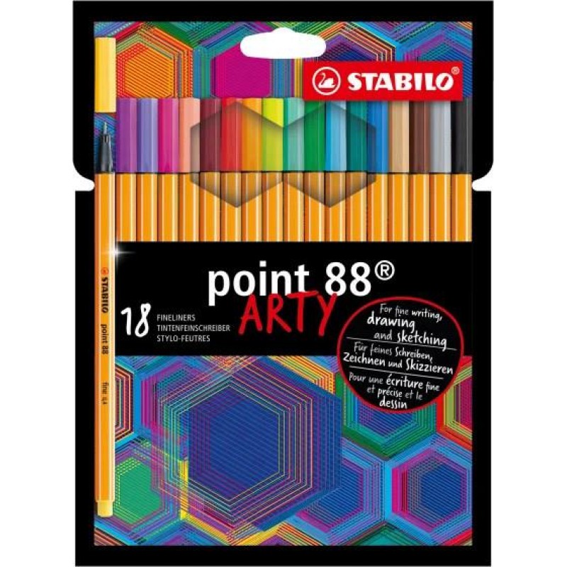 Μαρκαδόροι Stabilo Point 88 Fineliners Arty Σετ 18τεμ