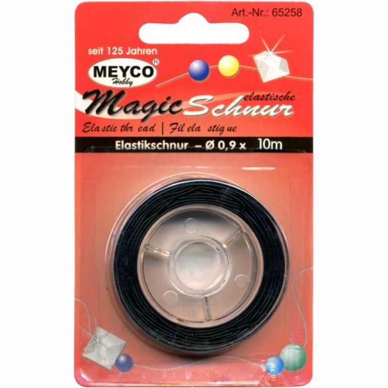 Meyco Πετονιά Ελαστική Μαύρη 0.6mm x 10m