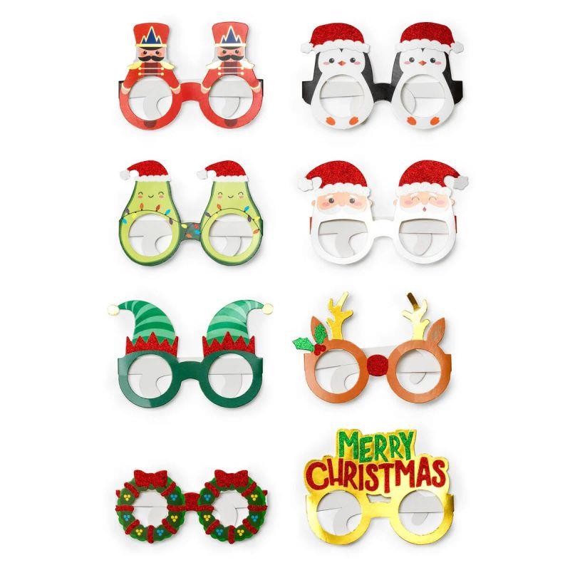 Legami Σετ 8 Χάρτινα γυαλιά σε χριστουγεννιάτικα σχέδια