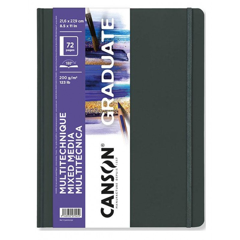 Canson Μπλοκ Graduate Mix Media 21.6x27.9cm 200gr 36φ