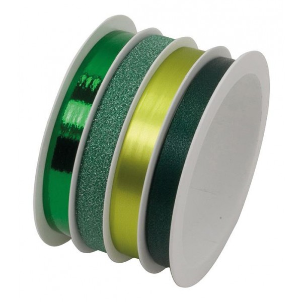 Σετ 4 κορδέλες 10mmx14m Πράσινες Σετ 4 κορδέλες 10mmx14m Πράσινες