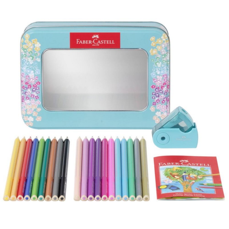 Faber Castell Ξυλομπογιές Sparkle σε Μεταλλική Κασετίνα