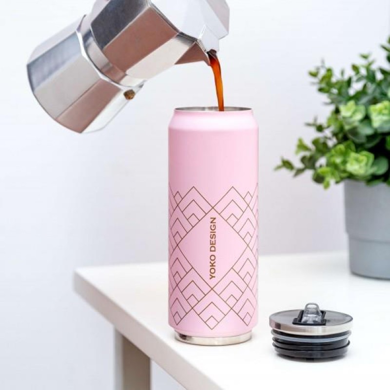 Yoko Design Ποτήρι Θερμός 500ml Art Deco Rose