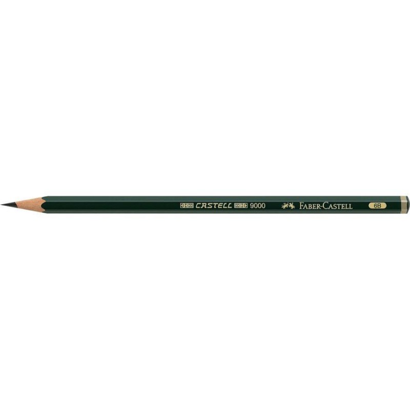 Μολύβι Σχεδίου Faber Castell 9000 σε σκληρότητα 6B