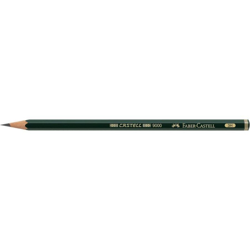 Μολύβι Σχεδίου Faber Castell 9000 σε σκληρότητα 3H